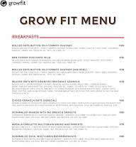 Grow Fit menu 1