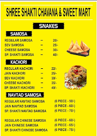 New Shakti Chawana And Sweet Mart menu 3