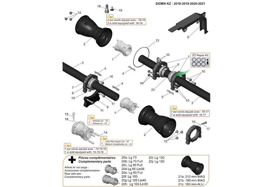 REAR AXLE SIGMA KZ 2018 - 2021