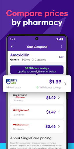 Screenshot SingleCare - Rx Coupons