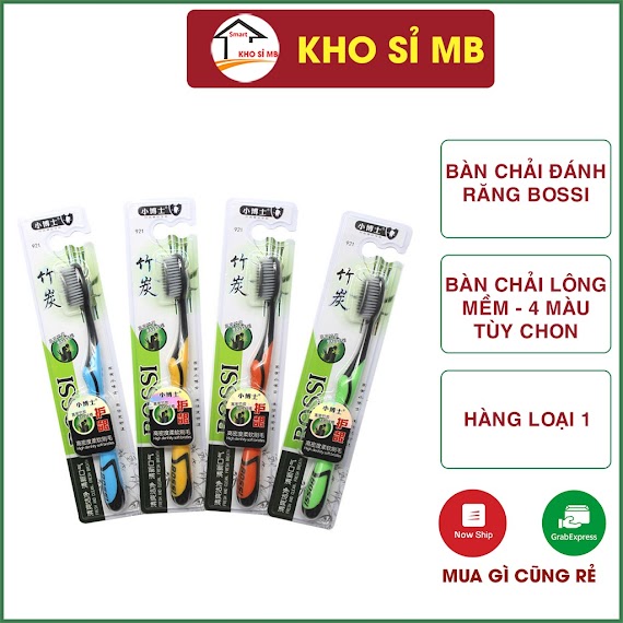 Bàn Chải Đánh Răng Than Tre Hoạt Tính Hàn Quốc Bossi 921 Hàng Loại 1 - Kho Sỉ Mb