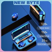 Tai Nghe Bluetooth F9/ F9 Pro V5.0 Cảm Biến Vân Tay, Tai Nghe Không Dây Nhét Tai Âm Thanh Hifi Chống Nước Chuẩn Ipx7 Đen