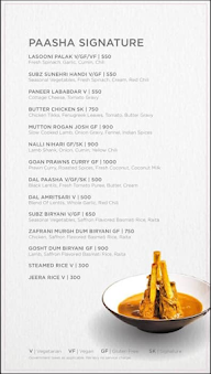 Paasha Lounge menu 3