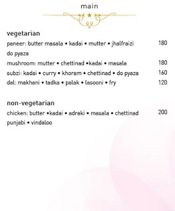 Mandara -  Imera Spa & Resort menu 