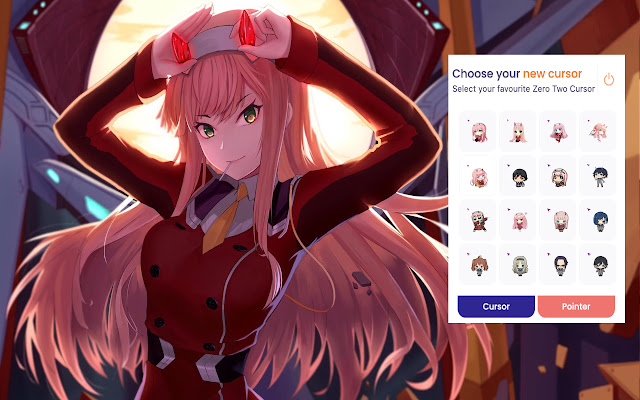 Zero Two Anime Cursor chrome extension