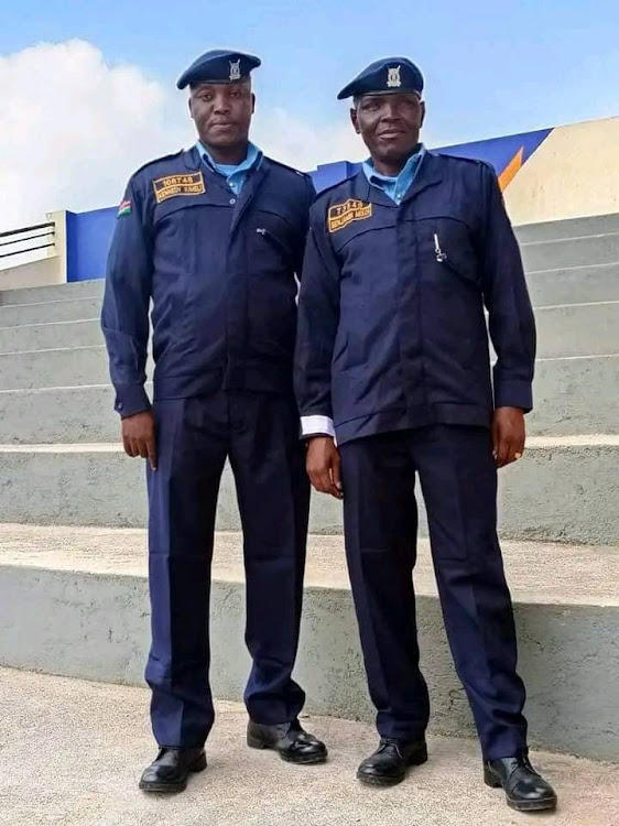 Male officers in the new police uniform