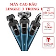 Máy Cạo Râu Đa Năng 3In1 Chính Hãng Lingke Có Đèn Led, 3 Đầu Tỉa Lông Mũi, Tông Đơ, Cạo Râu