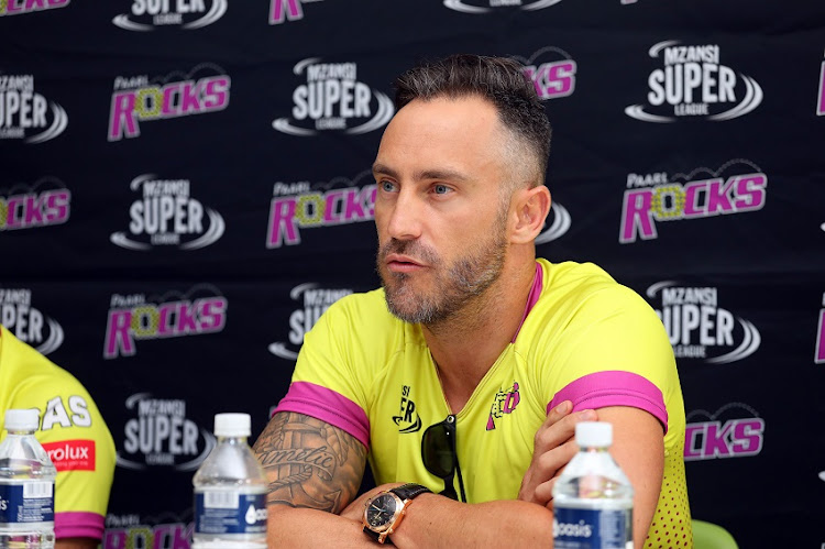 Faf du Plessis during the Paarl Rocks media opportunity at Boshenmeer Golf Estate on November 06, 2019 in Paarl, South Africa.