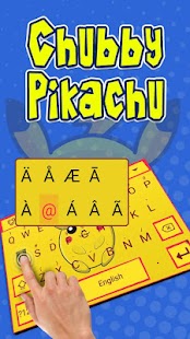 Chubby Pikachu Theme&Emoji Keyboard - náhled
