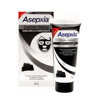 Mascarilla Facial Asepxia Antiacné Carbón x 30 gr  