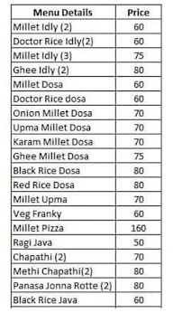 FNG Tiffins menu 1