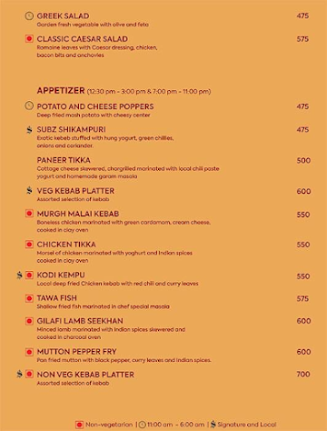 Kava Bar menu 