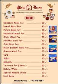 Misal house - Jagushte hospitality menu 1