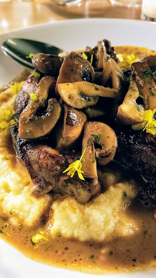 A Look at Il Solito PDX, Il Solito Braised Chicken Thigh Marsala with polenta and mushrooms