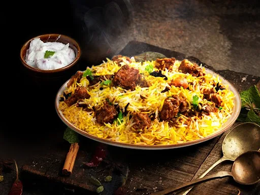 Charcoal Mutton Biryani [Boneless, Serves 1]