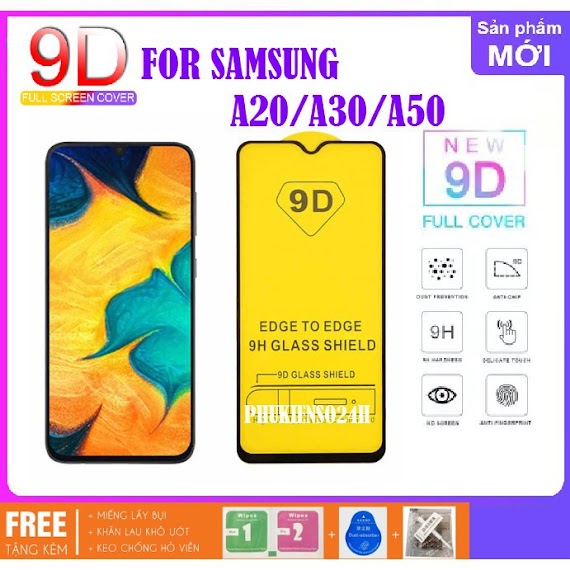 Cường Lực Full Màn Galaxy A10/A10S/A20/A20S/A30/A30S/A50/A50S/A70/A70S Full Keo Thế Hệ Mới