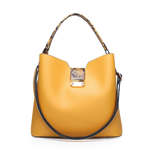 Title 12, New Style PU Korean Bucket Type Solid Color Lea...