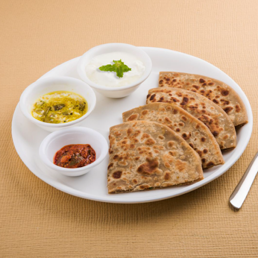 Paneer Paratha (1Pc + Curd + Pickle)