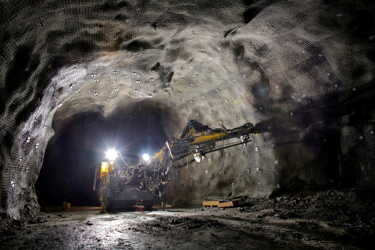 A drilling rig underground in one of two iron ore mines in Sweden owned by LKAB where rare earths will be extracted. Picture: FREDERICK ALM