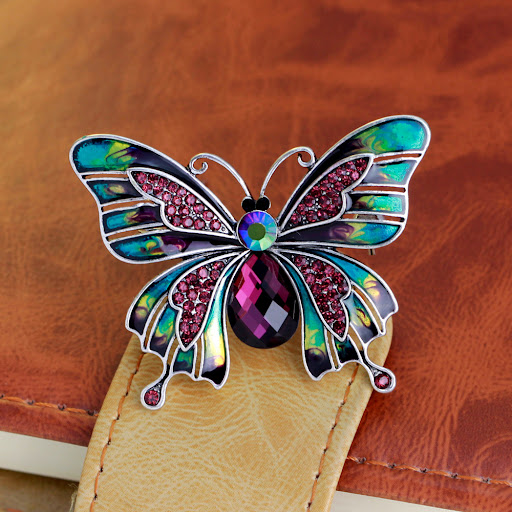 Title 3, Fashion Vintage Enamel Dripping Butterfly Brooc...