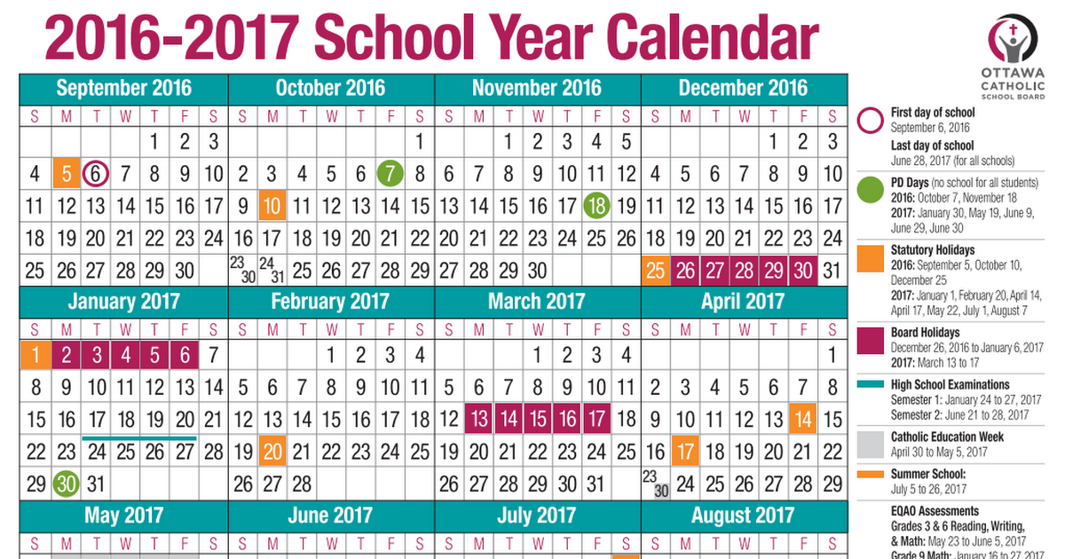 OCSB School Year Calendar 2016 2017 pdf Google Drive