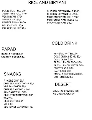 The Food Club menu 