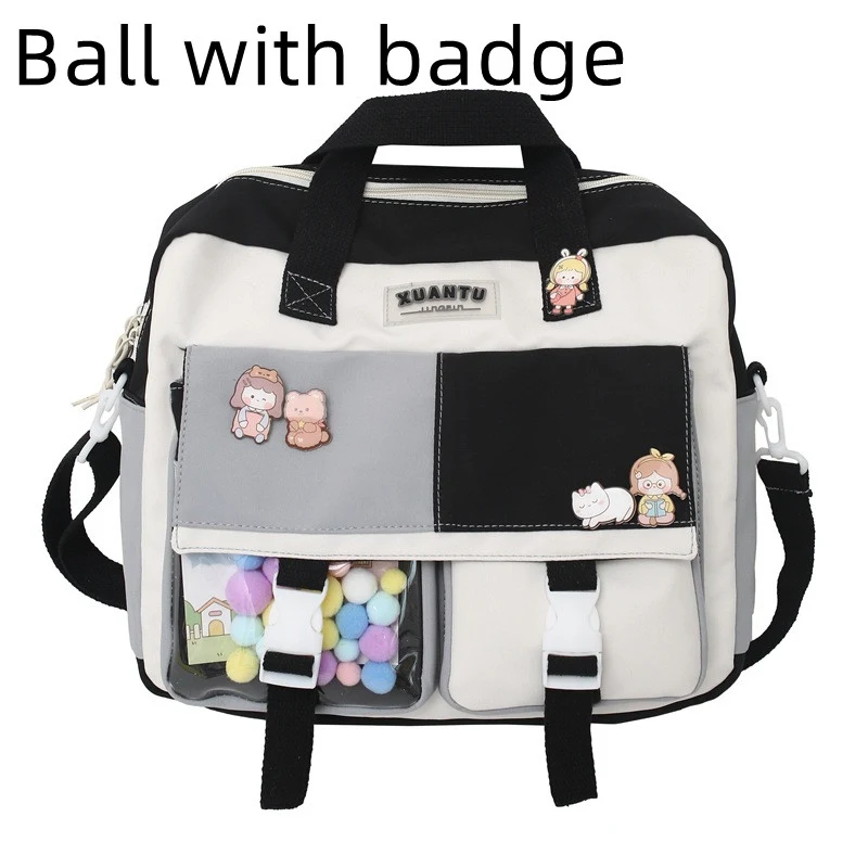 Sac bandoulière femme grande capacité portable, épaule, couleur contrastée, parfait pour transporter vos essentiels avec style et confort au quotidien.