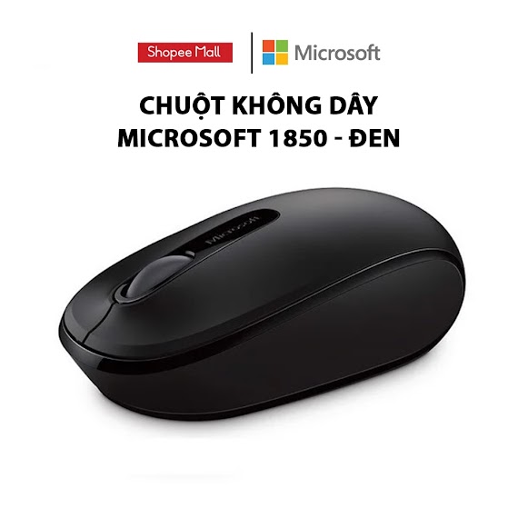 [Mã Elms20 Giảm Đến 20K] Chuột Không Dây Microsoft 1850 Đen