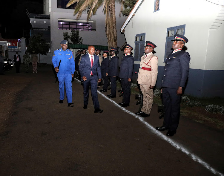 Interior Cabinet Secretary Kithure Kindiki arriving for a meeting with Kericho County Security Management Team in Kericho on March 18, 2024