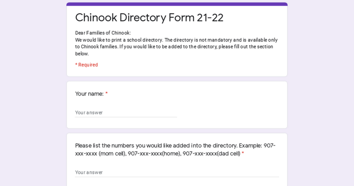 Chinook Directory Form 21-22