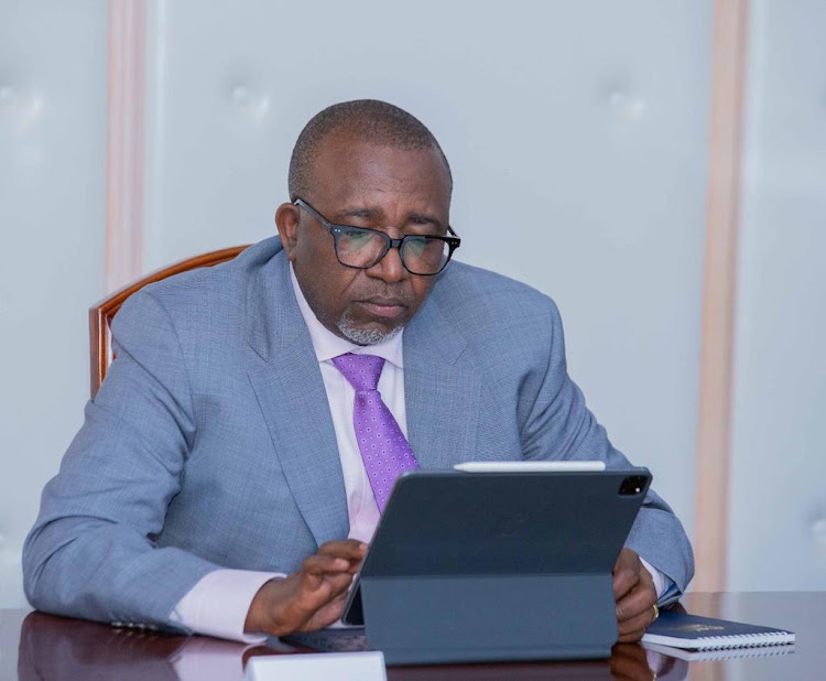 Agriculture CS Mithika Linturi during a Cabinet meeting at the State House on May 16,2023.