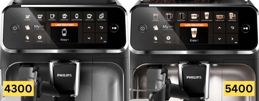 Philips 5400 Latte Go vs. 4300 Latte Go Super Automatic Espresso Machines 