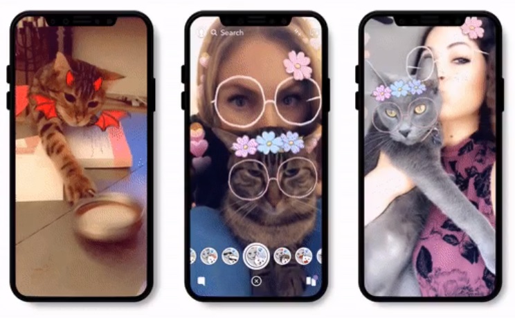 Snapchat announced their new creation on Twitter, saying "Lenses. For cool cats and their cool cats. Try them meow."