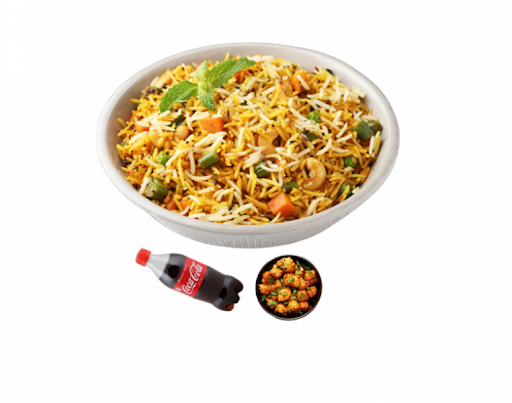 Veg Biryani Meal( Veg Biryani + Gobi Manchurian + Coke 250 Ml )