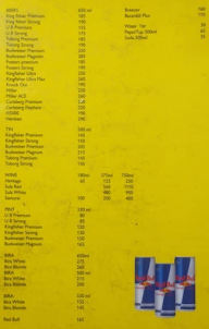 Avon bar & kitchen menu 2