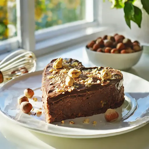 Nutella Hazelnut Brownie Heart Cake [300 Grams]