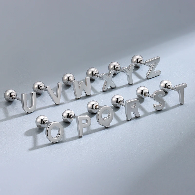 Title 3, S925 Sterling zilveren glanzende 26 letters sch...