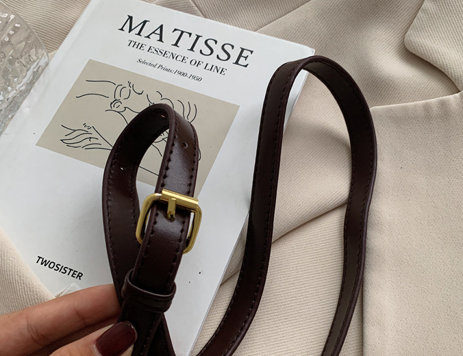 Title 3, Western Style Bag Female Simple Solid Color Mes...