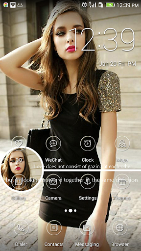 Hot girl theme-ABC Launcher