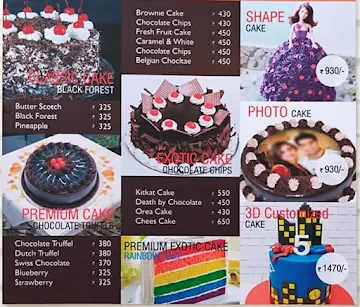 7th Heaven Cake Shop menu 