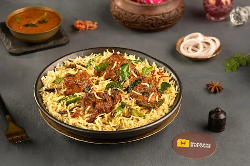 Andhra Biryani Rice With Chicken Curry