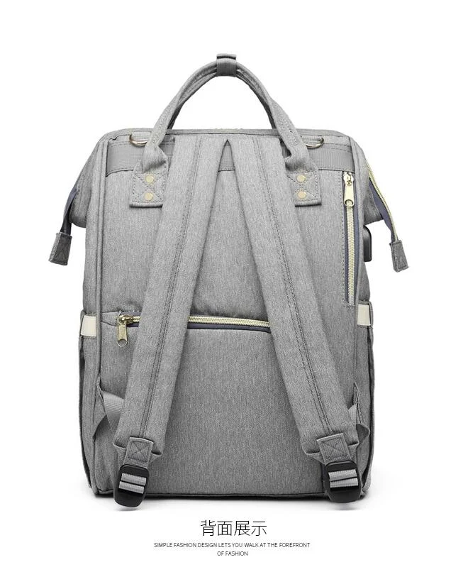 Mochila para fraldas de grande capacidade para mamãe, bolsa de viagem para bebês, design prático e ideal para passeios