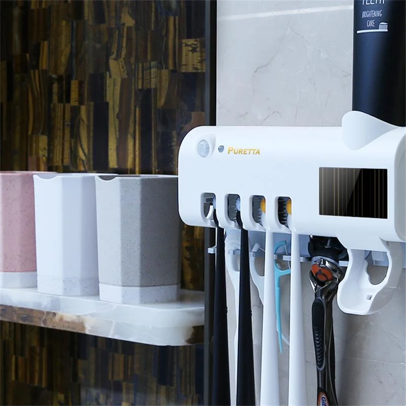 Multifunctional Household Toothbrush with Sterilizing, Drying, and Toothpaste Dispenser. Maintain excellent oral hygiene