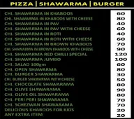 K.G.N Shawarma menu 1