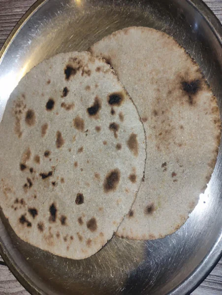 Bajra Rotla [2] Served With Jaggery & Lassun Ki Chuttney