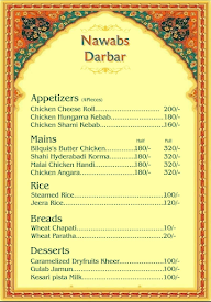 Nawabs Darbar menu 1