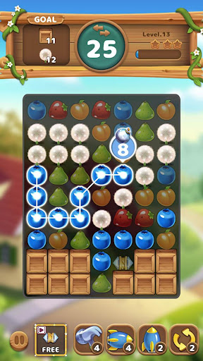 Télécharger Gratuit Fruits Garden : Jeu de puzzle d'association APK MOD (Astuce) screenshots 4