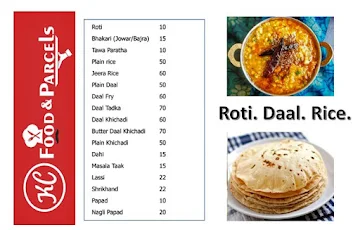 Kc Foods & Parcels menu 