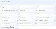 CakeZone menu 1