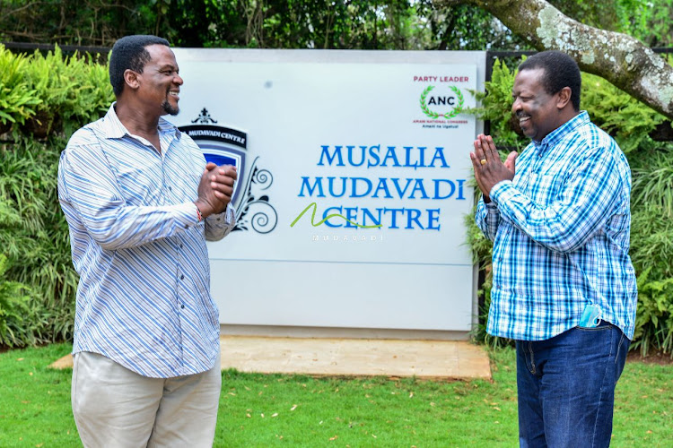 ANC Leader Musalia Mudavadi with Sirisia MP John Waluke in Nairobi on May 24th